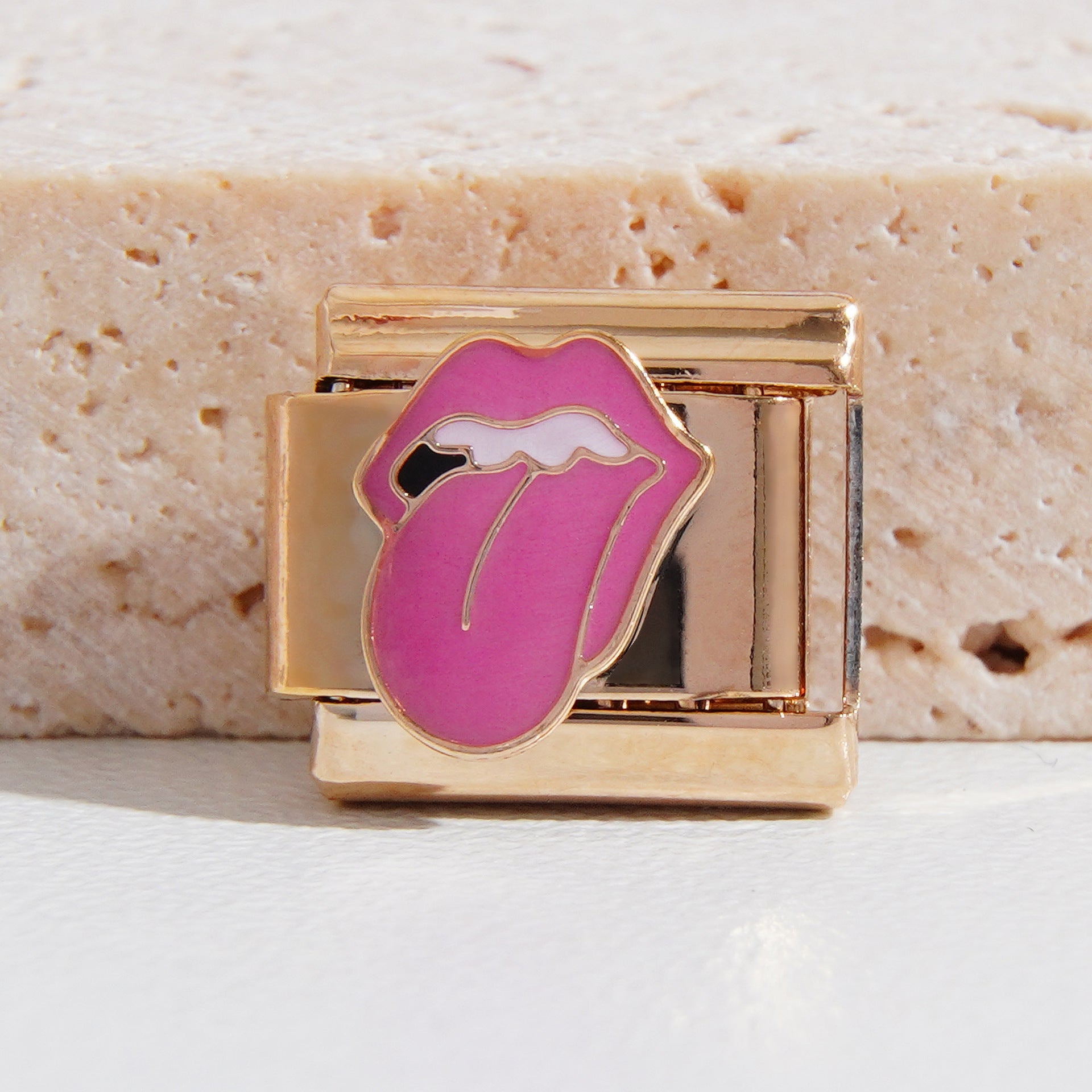 Wholesale   9mm Italian Charm Starter Bracelets DIY square Single Section Creative Stainless Steel Composable Bracelet