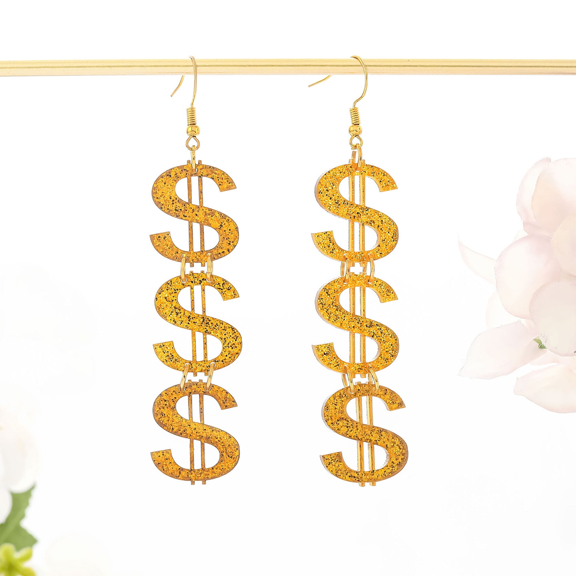 Wholesale Environmentally friendly acrylic dollar earrings
