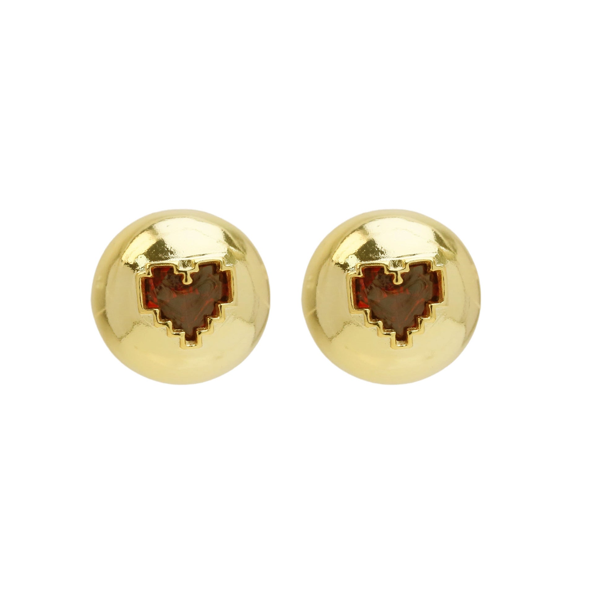 Wholesale 18k golden horse sek love heart heart cute little earrings