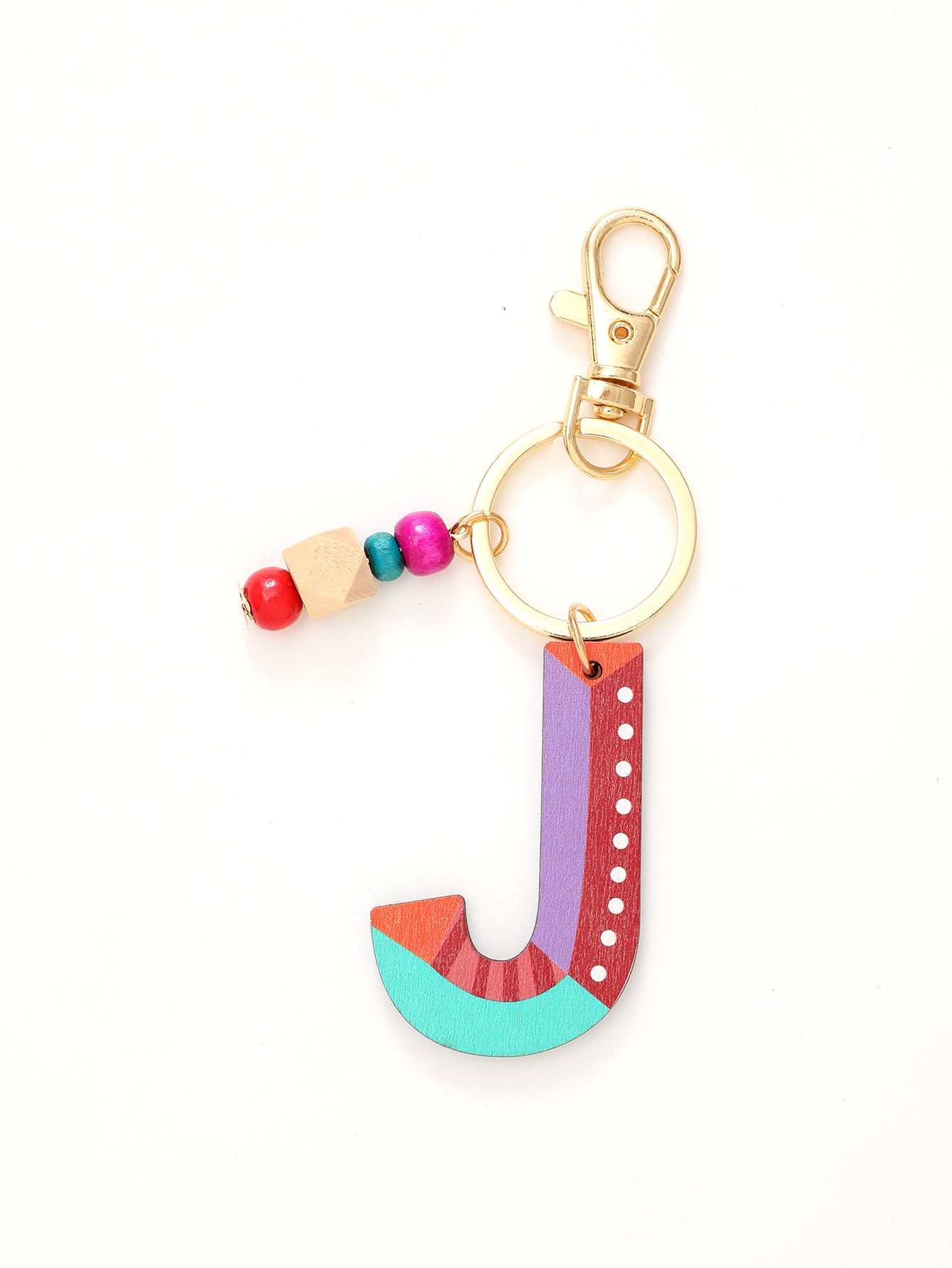 Wholesale Trendy Alphabet Bead Keychain Wooden Car Key Accessory Gift Boutique Resale