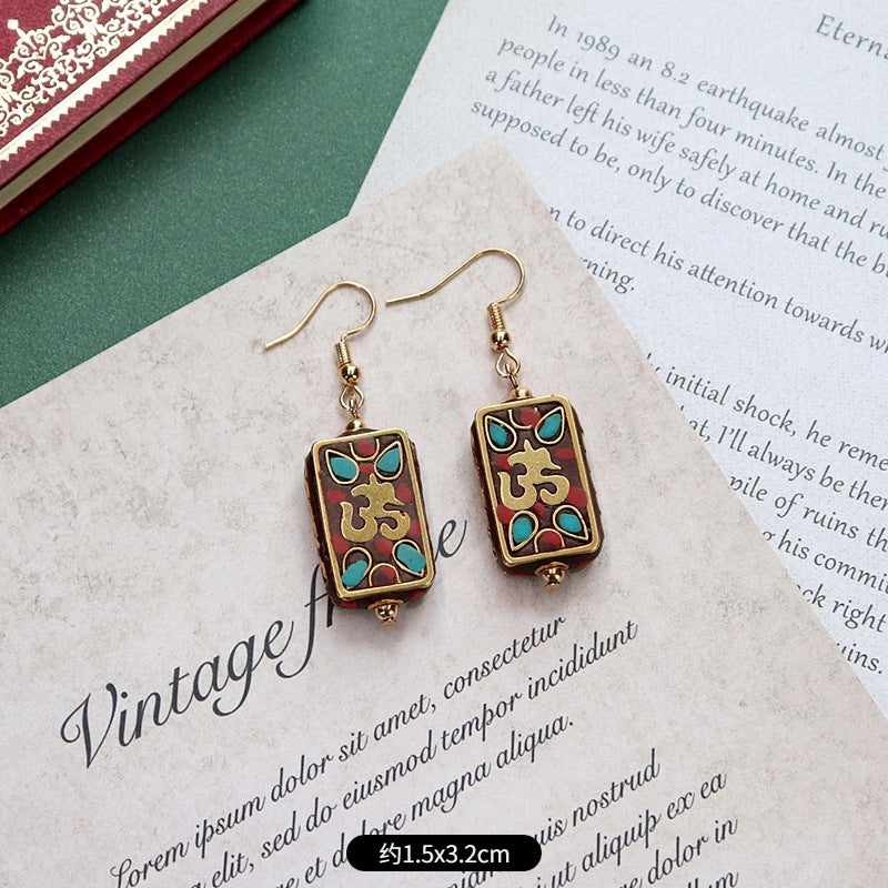 Wholesale Retro Nepal Style Handmade Dangle Earrings,  Trendy Fashion Accessory for Party or Everyday Wear