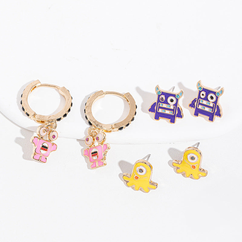 Wholesale  Cartoon Zinc Alloy Earrings Fashion Accessory Gift Boutique Resale
