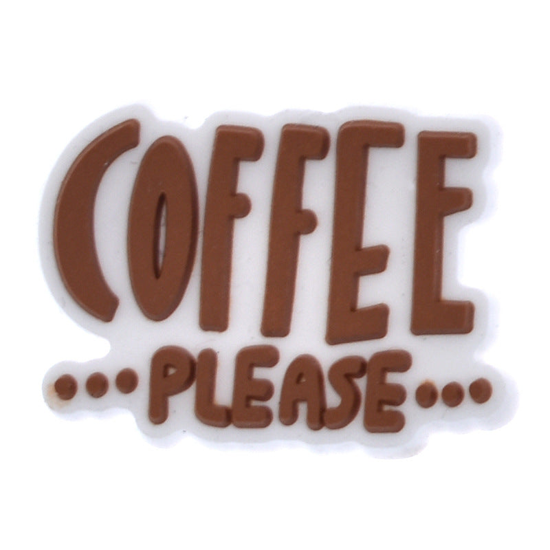 Wholesale Random 100pcs Coffee Series Shoes Accessories Shoes Charms