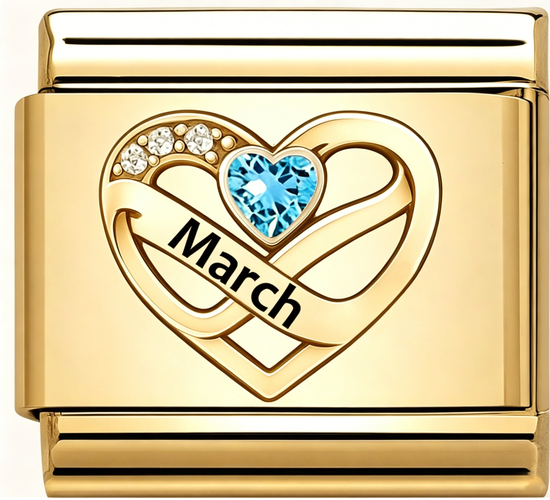 Wholesale DIY Italian Charms Bracelet Stainless Steel Month Love Heart Pattern Boutique Resale