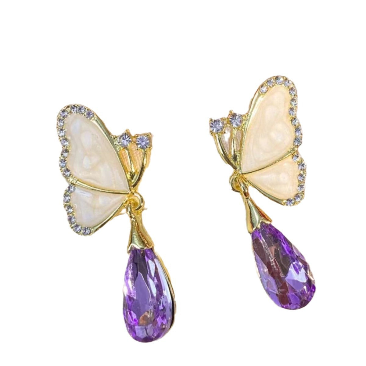 Wholesale Butterfly Amethyst Earrings