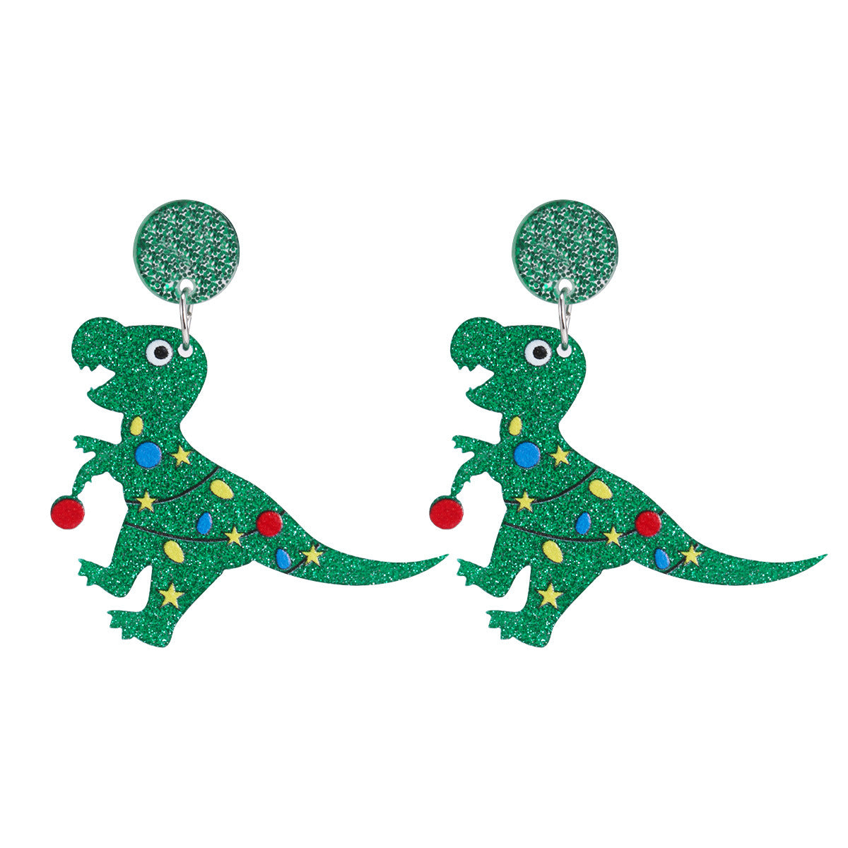 Carton de gros dessin animé Elk Old Snowman Boucles d'oreilles colorées