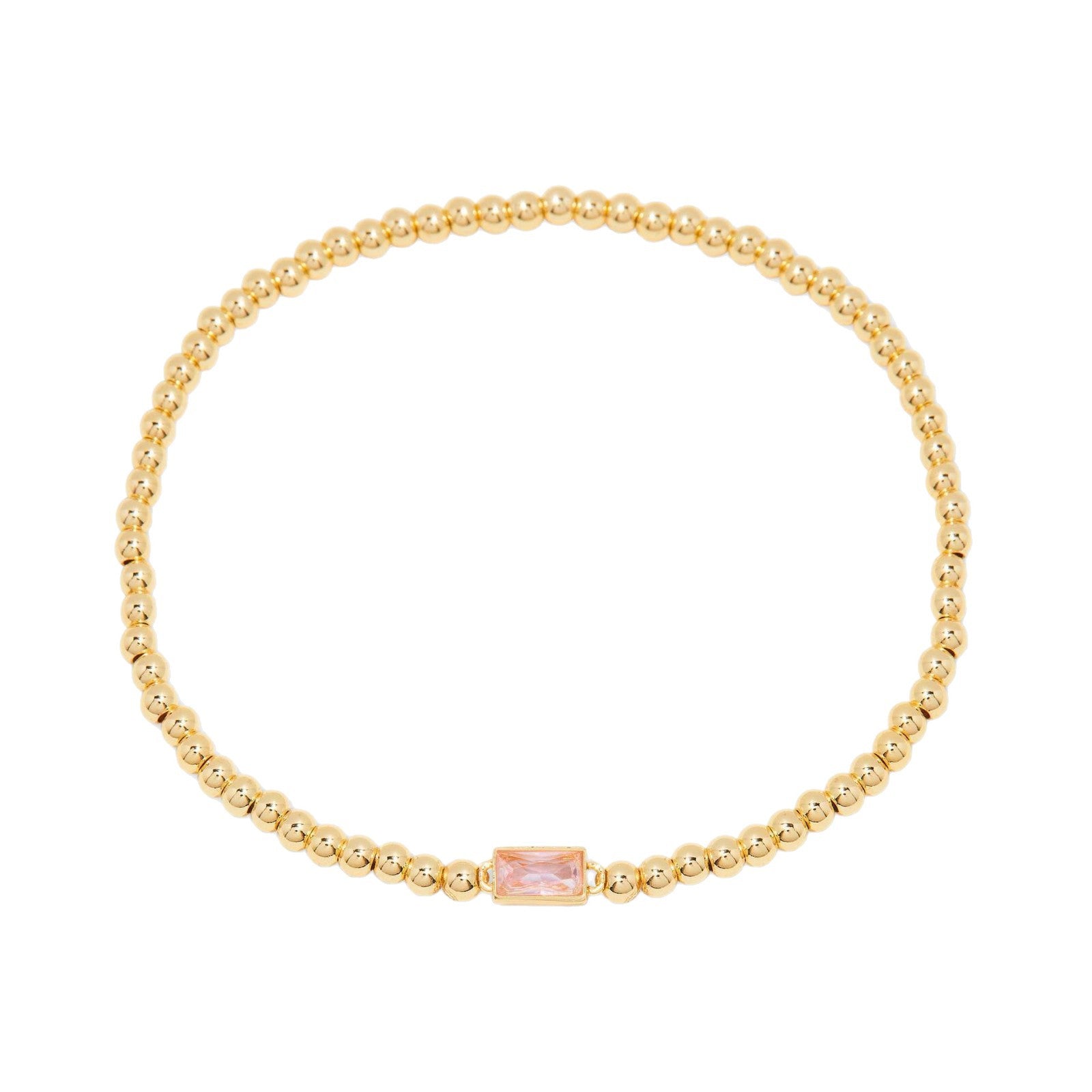 Wholesale Stainless steel gold-plated colored zircon bracelet