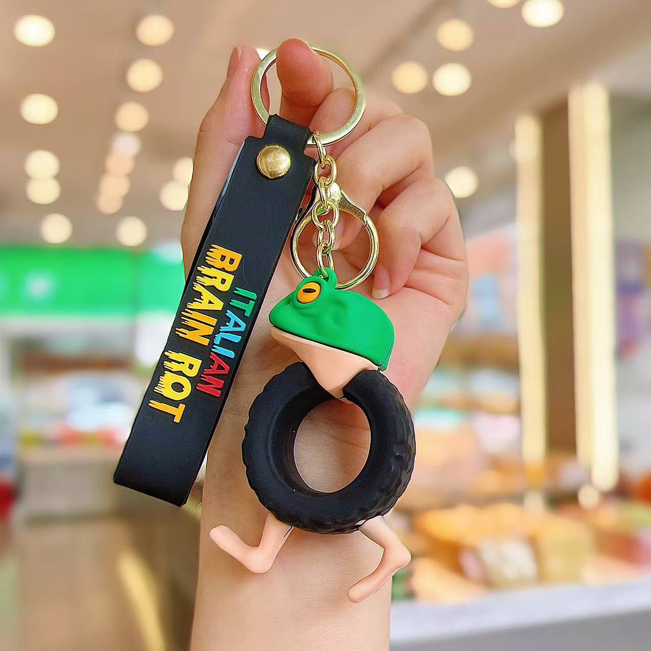 Wholesale Shanhaijing Keychain Gum Stick Shark Marine Life Hanging Silicone Frog Hanging Keychains