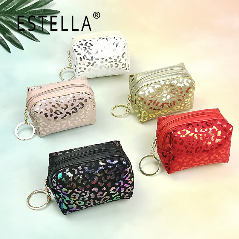 Wholesale Hot Stamping Leopard Print Coin Purse Keychain Keychain Wallet ACC-KC-YouMei007