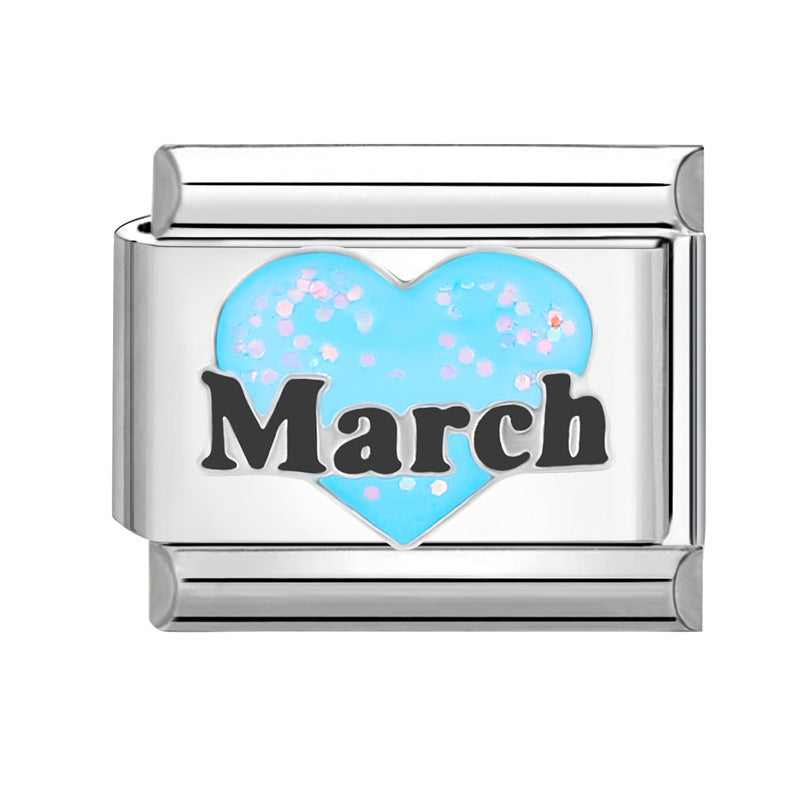 Wholesale  Italian Beaded Bracelet 9mm DIY Splicing Removable Stainless Steel Combinable Bracelet