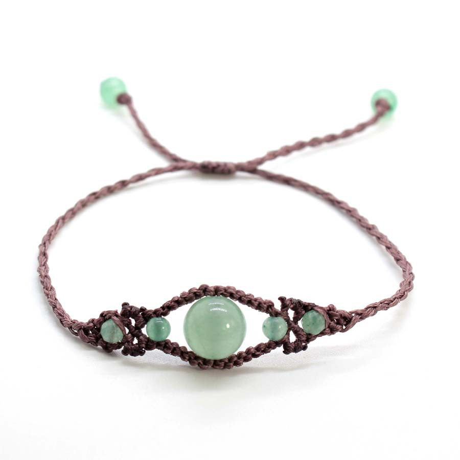 Wholesale Amethyst Gemstone Beaded Bracelet Angel Eye Handwoven Adjustable Retro Chic Everyday Jewelry