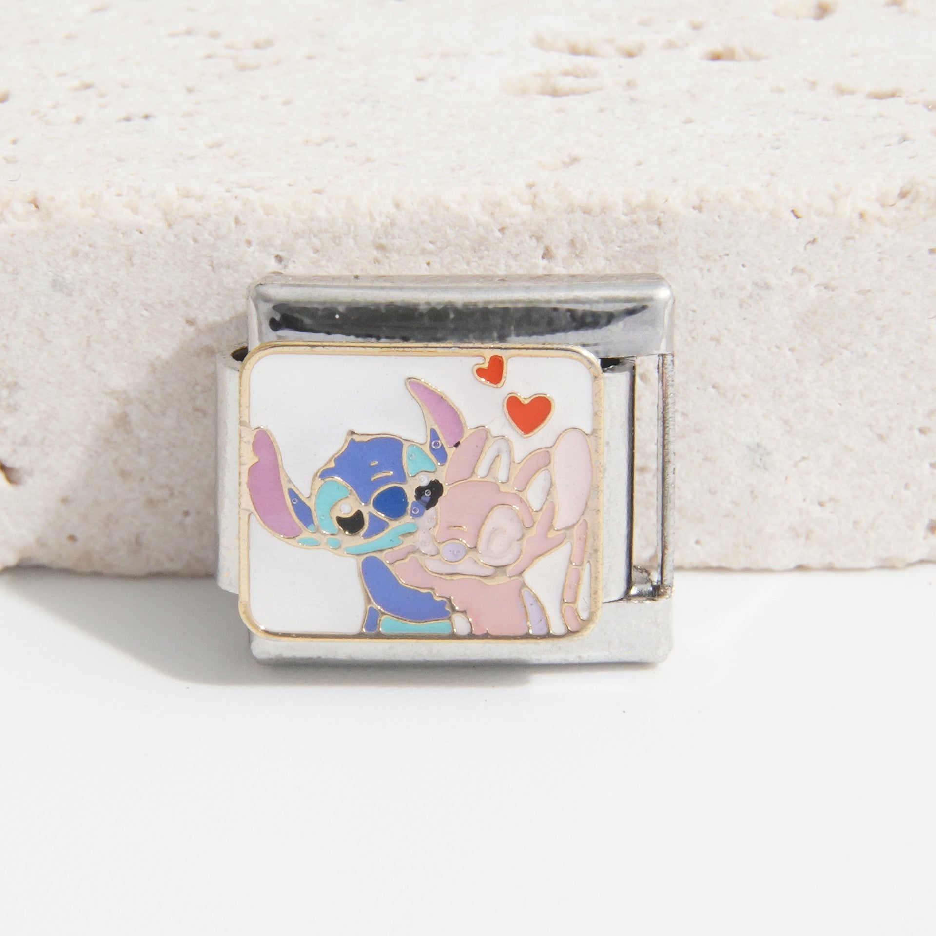 Wholesale 10pcs Italian Charm Bracelet 9mm DIY Splicing Cartoon Cute Stainless Steel Composable Bracelet