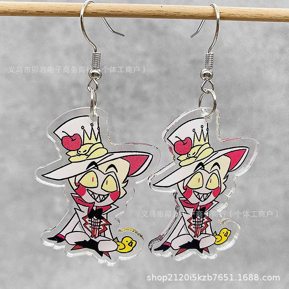 Wholesale Cartoon Alastor Acrylic Printed Earrings
