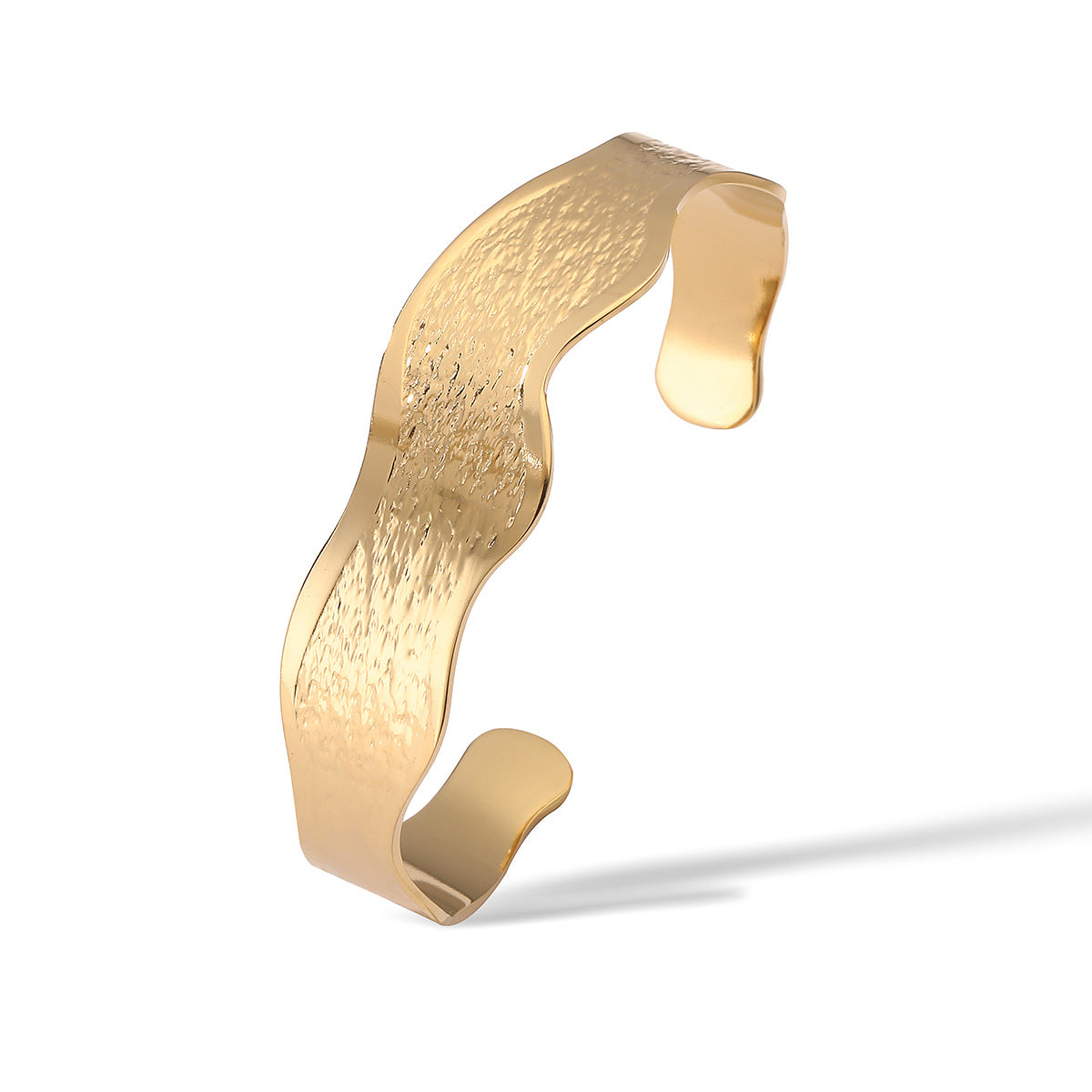 Wholesale Polka Dot Geometric Open Stainless Steel C Shape Bracelet