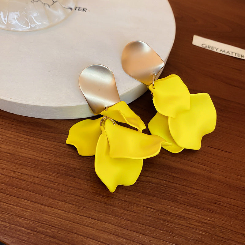 Wholesale Yellow Flower Butterfly Simple Earrings ACC-ES-Weim004