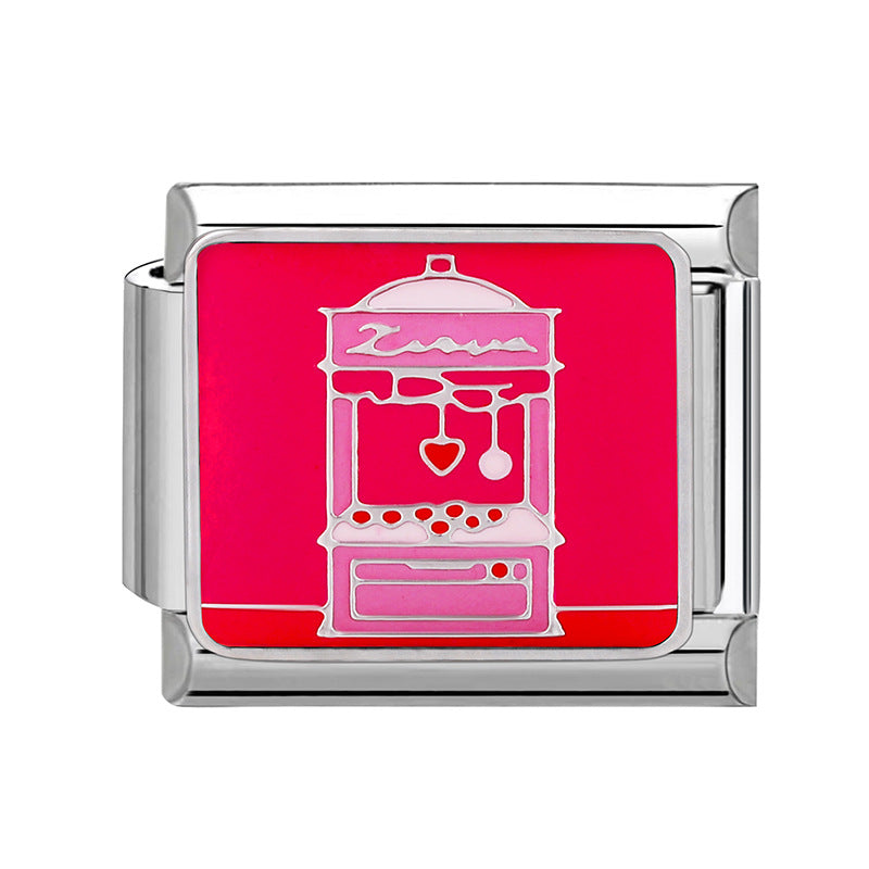 Wholesale Italian Charm Bracelet 9mm DIY Splicing Valentine' s Day Stainless Steel Composable Bracelet