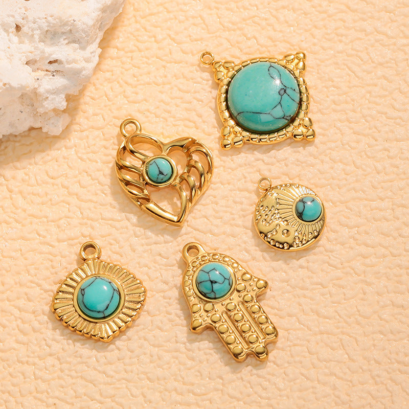 Wholesale Bohemian Natural Stone Necklace Pendant