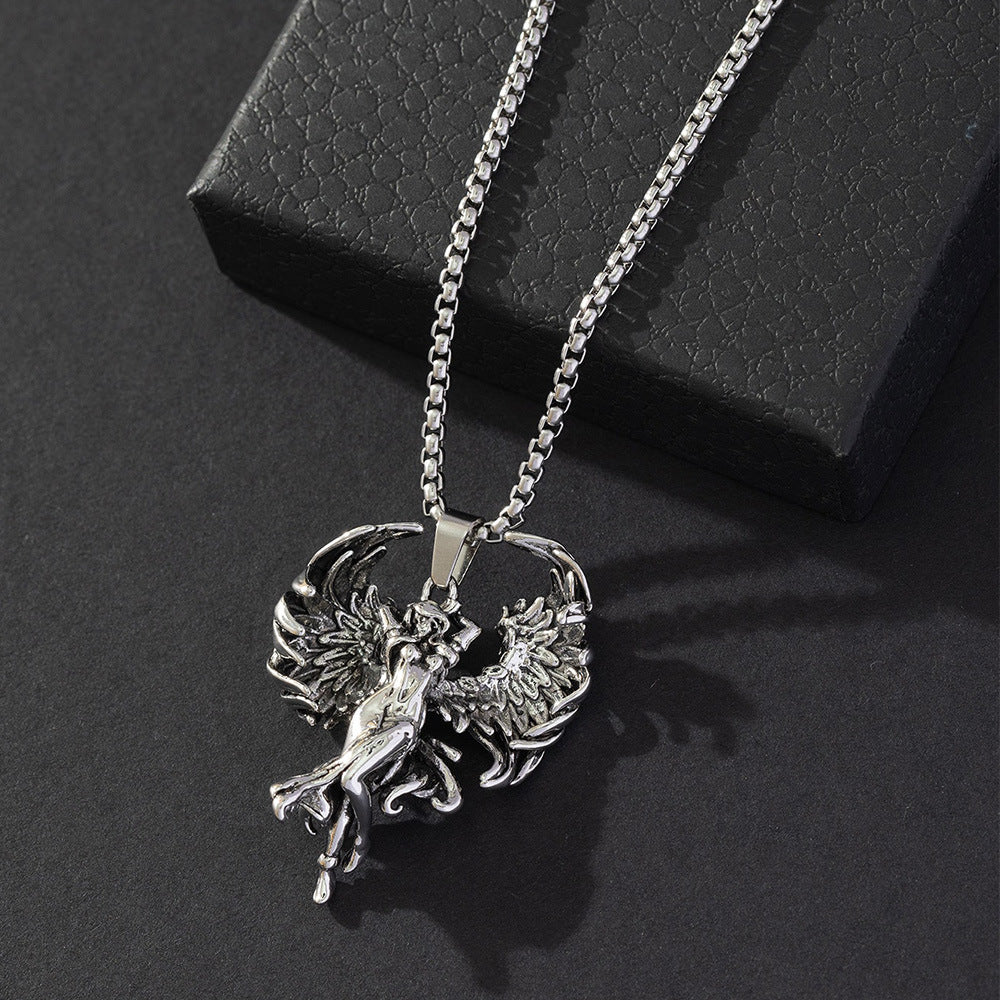 Wholesale Cold Wind Devil Design Stainless Steel Pendant Chain Fashion Accessory for Men Women Boutique Gift