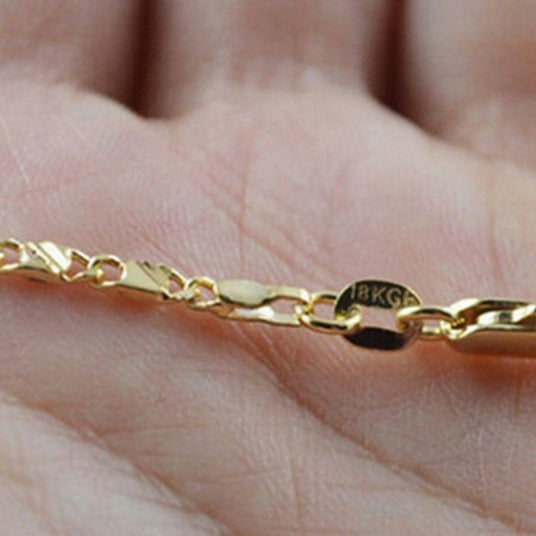 Wholesale plain gold-plated cross chain necklace for women