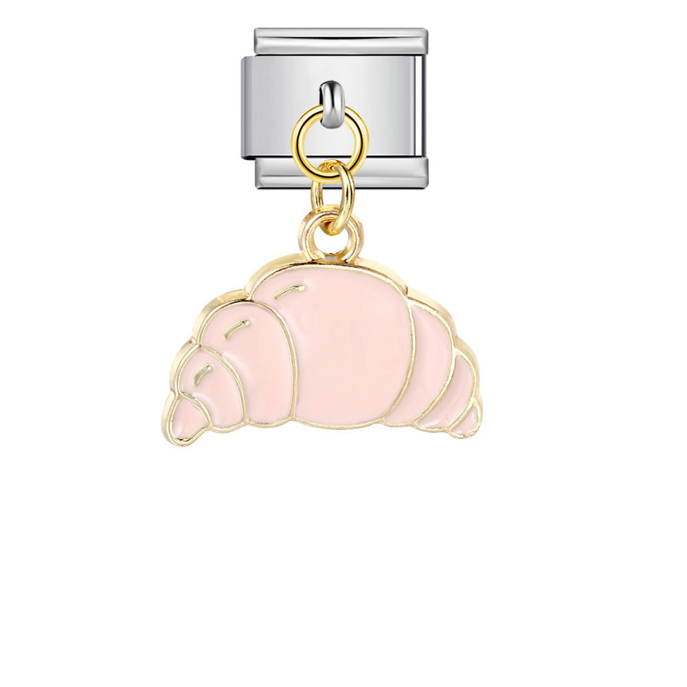 Wholesale Italian Charm Bracelet 9mm DIY Food series   Creative Stainless Steel Composable Bracelet