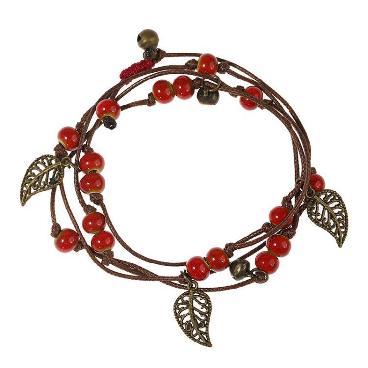 Wholesale Vintage Bohemian Forest Style Ceramic Bracelet Multi-circle Bracelet Layered Bracelet Set ACC-BT-Luox001