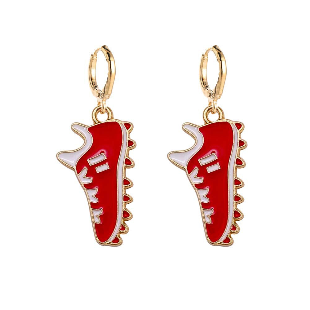 Wholesale Cartoon Baseball Hat Gloves Shoes Oil Drop Earrings ACC-ES-ChenY048