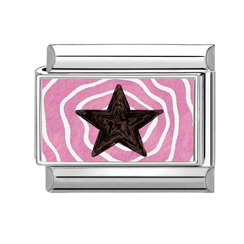 Wholesale Italian Charm Bracelet 9mm DIY Splicing Pink Stainless Steel Composable Bracelet