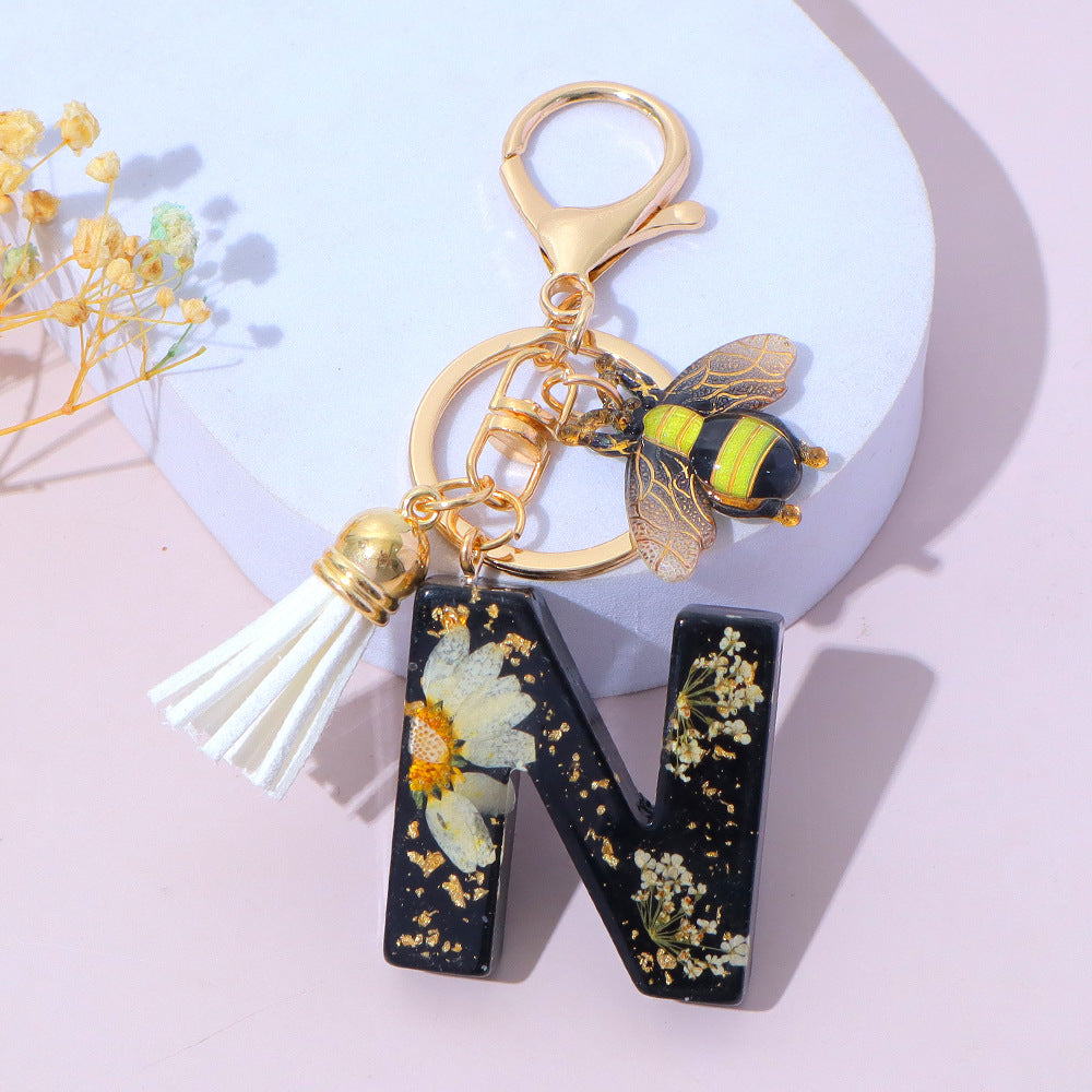 Wholesale Resin Bee Letter Bag Charm Decorative Accent Gift for