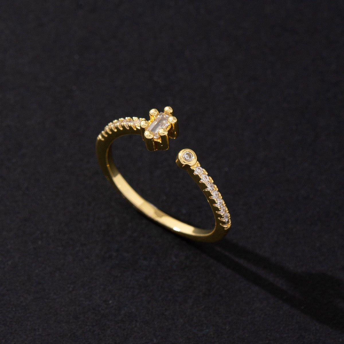 Wholesale Cold Style Vintage Cross Hollow Zircon Open Ring Chic Fashion Accessory For Everyday Wear