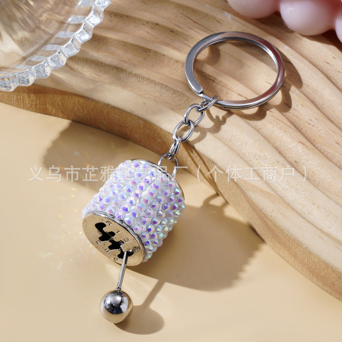 Wholesale Car modified gear shifter with diamond keychain