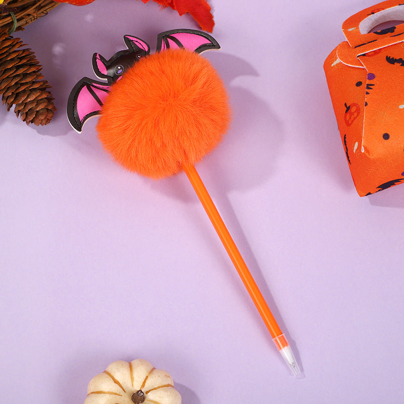 Wholesale  Halloween stationery decompression cartoon bat plush pen