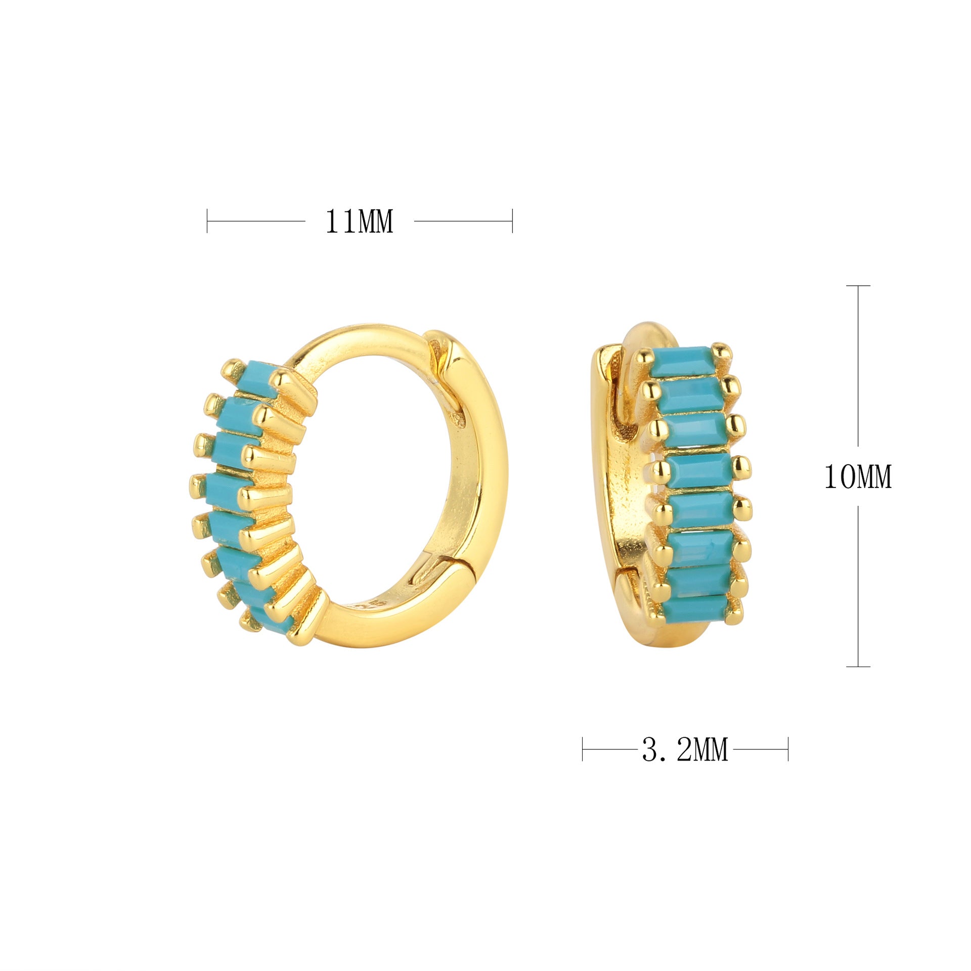 Wholesale S925 Sterling Silver Earrings Round Zircon Earrings Ear Clips ACC-ES-HRB001