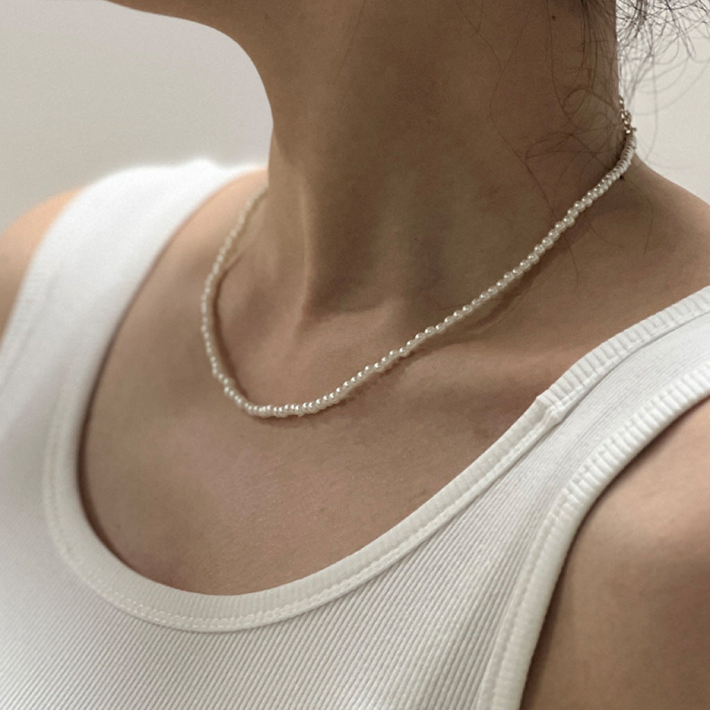 Wholesale Pearl Necklace Light Luxury Clavicle Chain