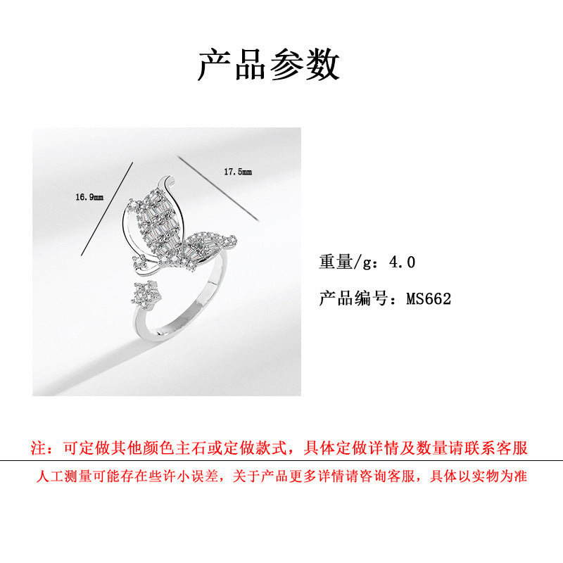 Wholesale genuine gold plated copper inlaid zircon Rings