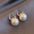 Wholesale pure white pearl earrings