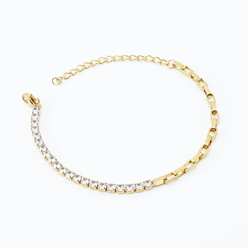 Wholesale  fashion titanium steel diamond bracelet necklace