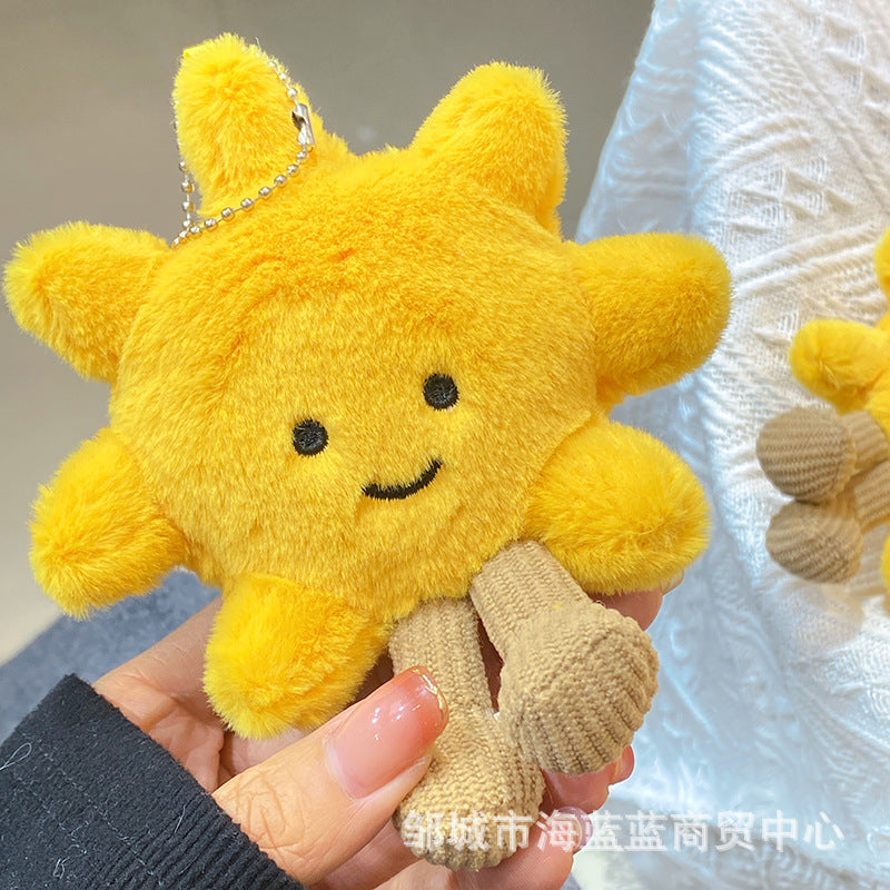 Wholesale Cute Smiley Sunflower Pendant Keychain