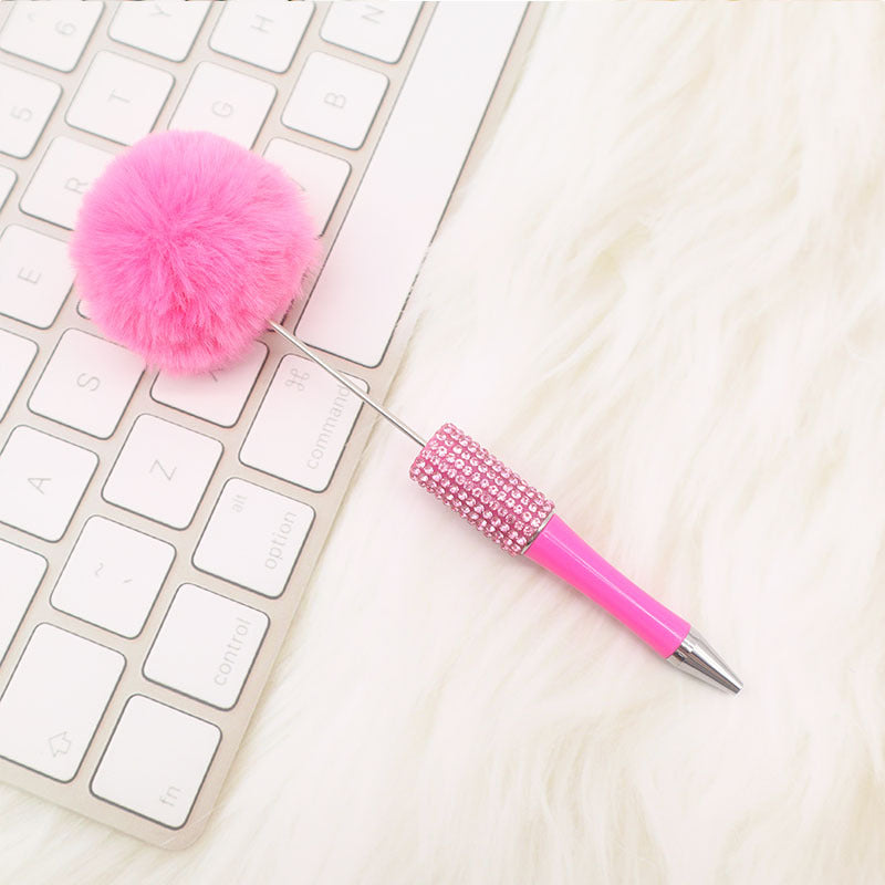 Wholesale Beadable Pens Rhinestone Pom Pom Ball DIY Beaded Pen ACC-PN-CY005