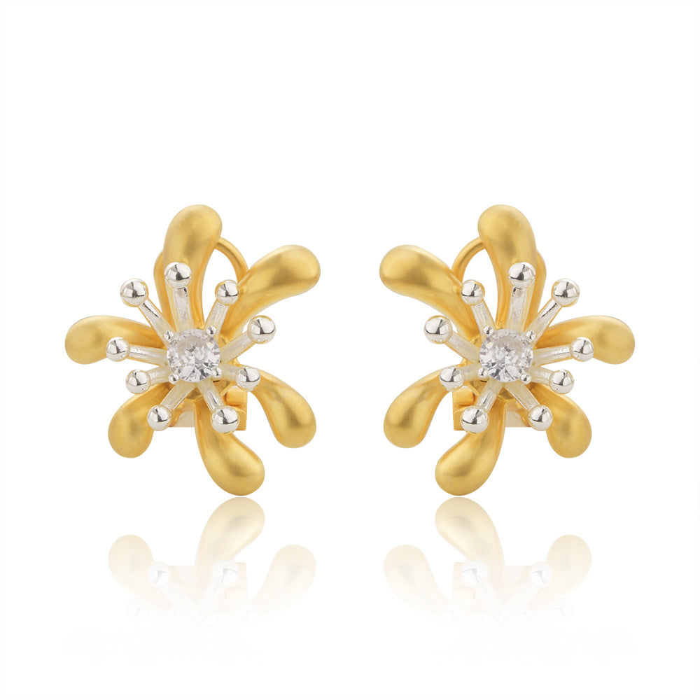 Wholesale  cute flower personality simple earrings