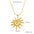 Wholesale Titanium steel  jewelry plated 18K gold fire sunflower love pendant necklace