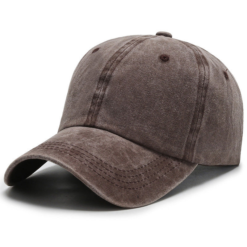 Wholesale Retro Washed Baseball Cap Women S Solid Color Adjustable Distressed Cap Fashion Accessory