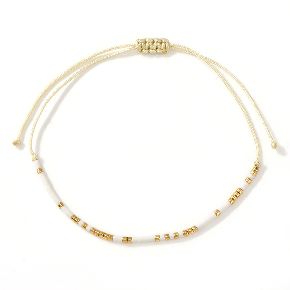 Bracelet fin Bohemian Morse Code en gros