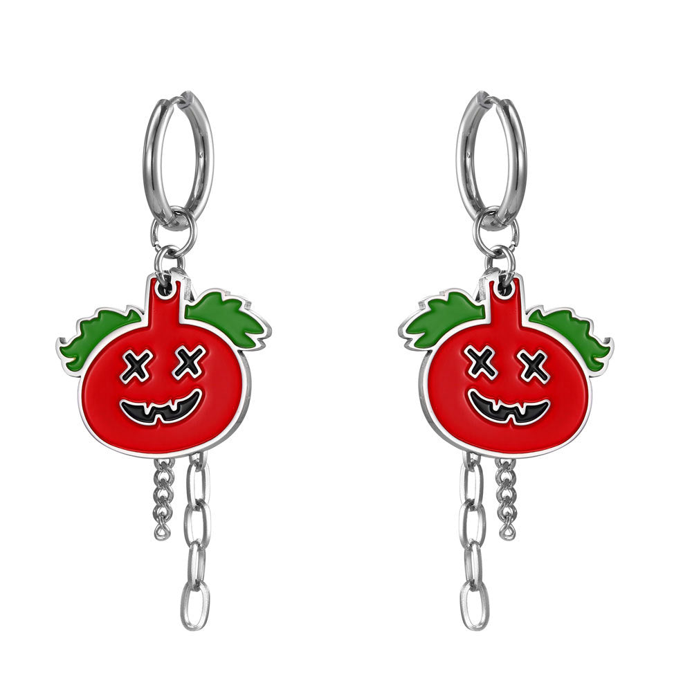 Wholesale Halloween Ghost Face Pumpkin Earrings ACC-ES-Yixin010