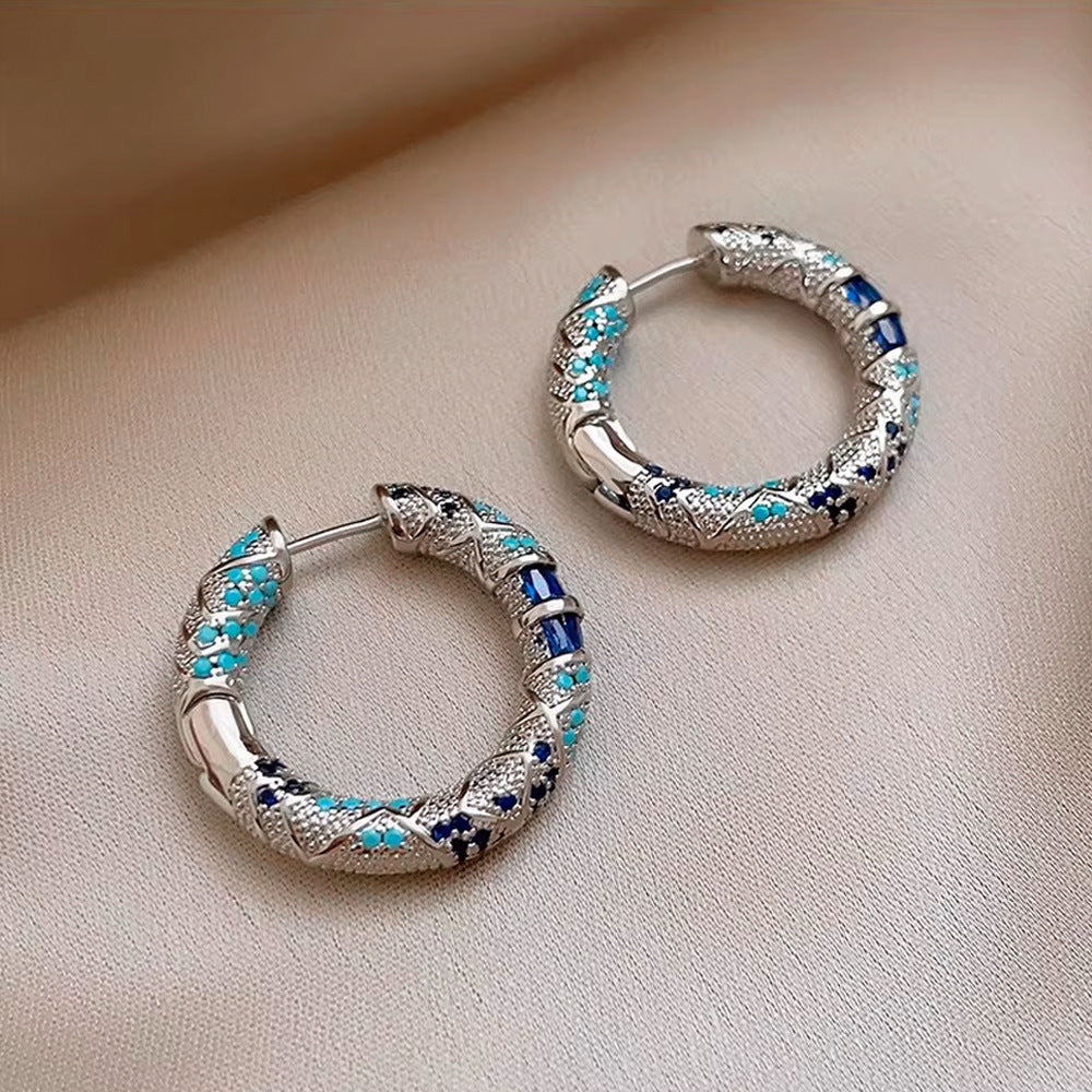 Wholesale Elegant  Sophisticated Four-Leaf Clover Turquoise Stud Earrings
