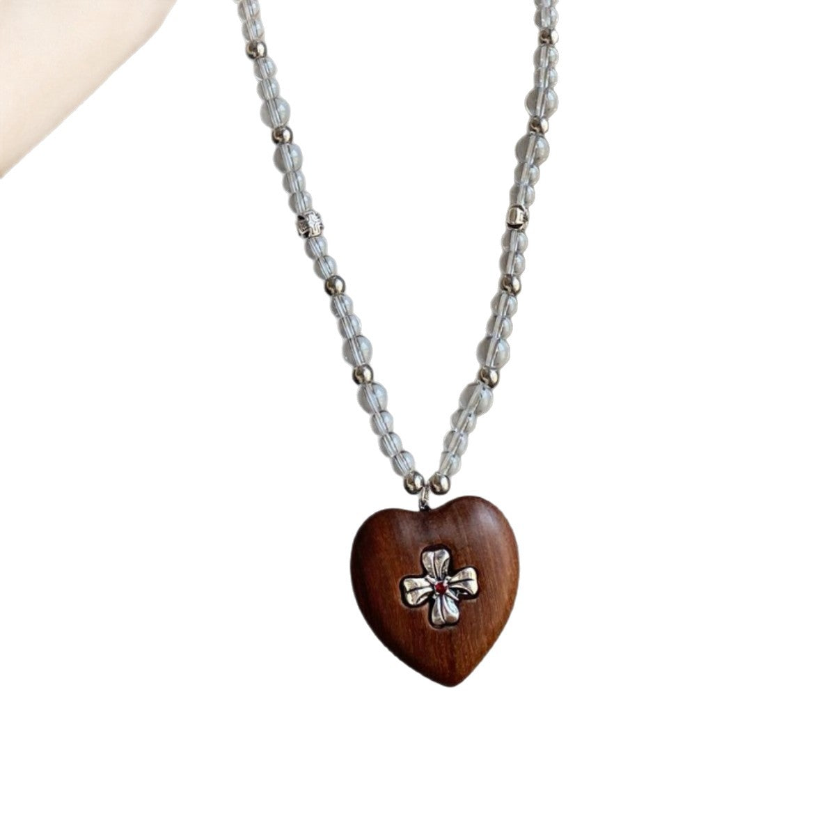 Wholesale retro brown heart necklace