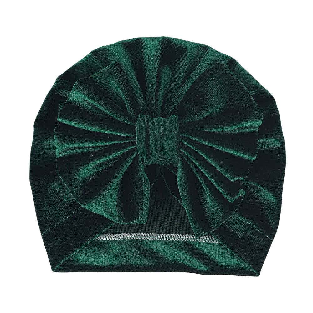 Wholesale Children's Autumn/winter Knitted Hat Large Bow Tie In Leopard Print Hat