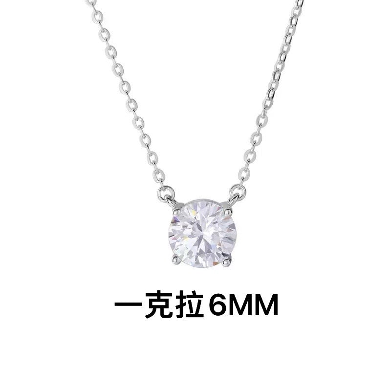 Wholesale Stylish Four-Claw Zircon Necklace,  Fashion Jewelry Accessory for Resale or Gift