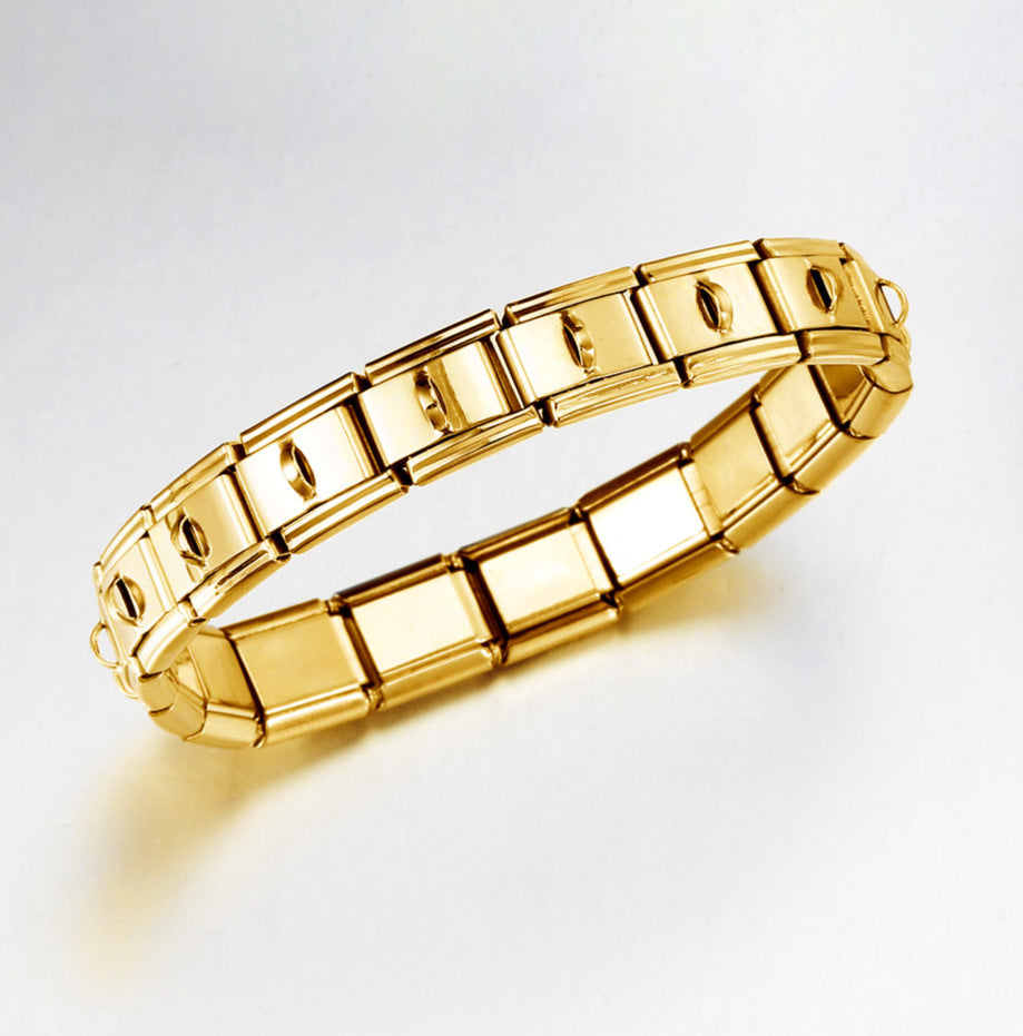 Wholesale Italian Charm Bracelet 9mm DIY Splicing Removable  Stainless Steel Composable Bracelet