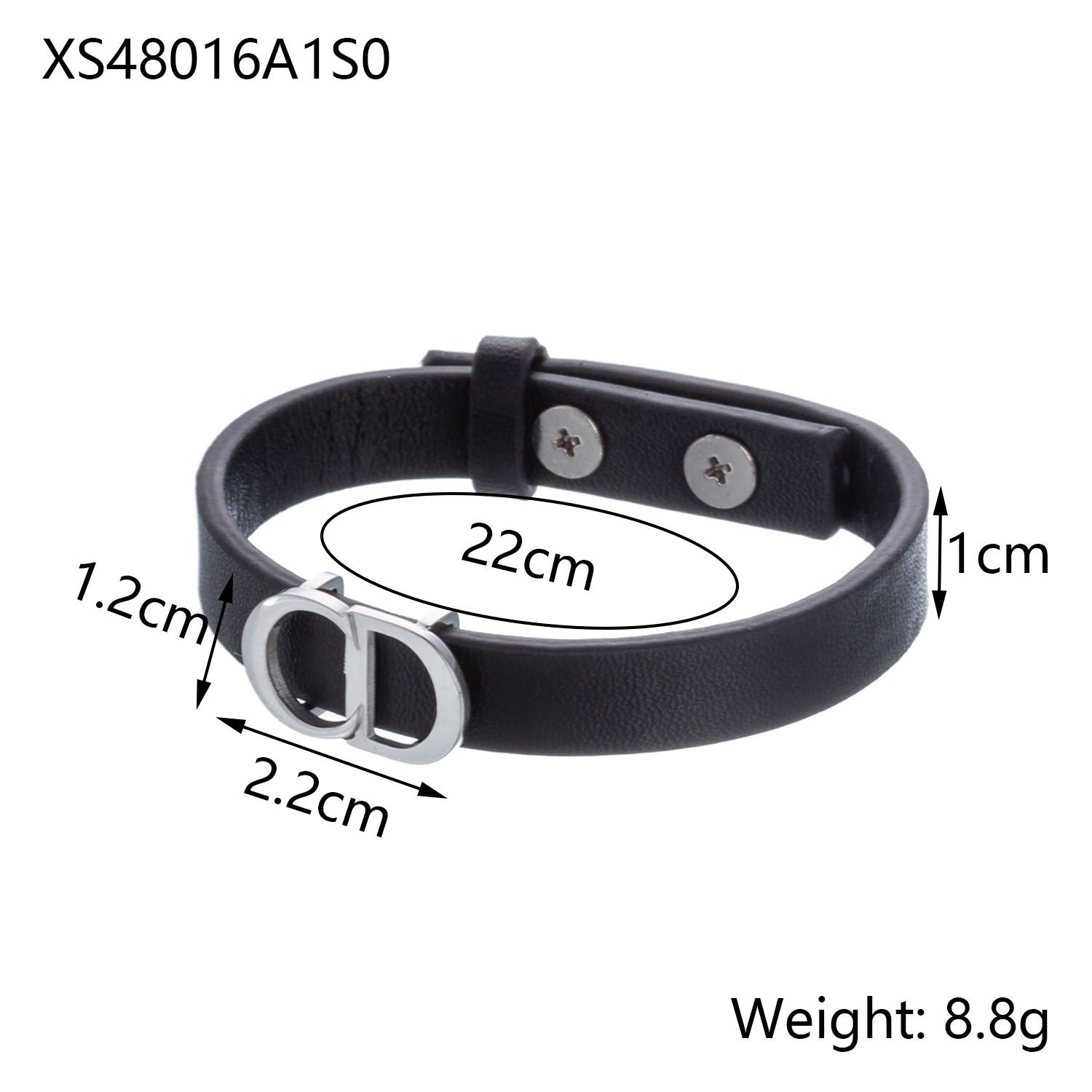 Wholesale Geometric circular leather bracelet