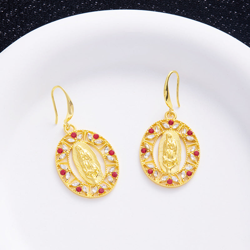 Wholesale Light Luxury High-end Oval Earrings